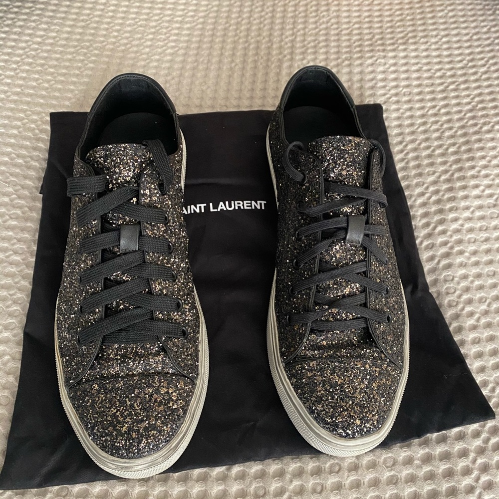 Ysl glitter low sneakers